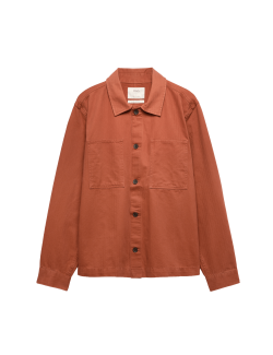Pure Cotton Herringbone Overshirt​