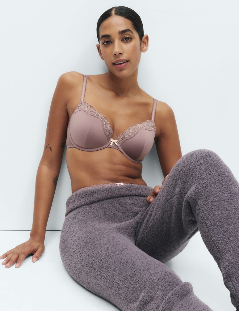 Jasmine Lace Wired Demi Cup Bra (A-E)