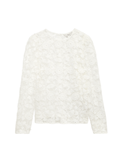 Lace Embroidered Floral Top