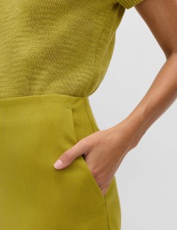 Straight Mini A-Line Skirt
