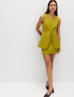Straight Mini A-Line Skirt
