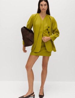 Straight Mini A-Line Skirt