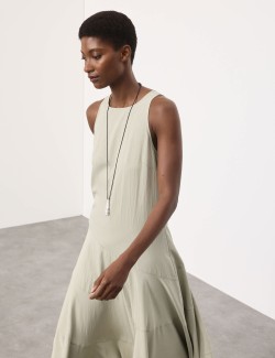 Full Circle Seam Midaxi Skater Dress