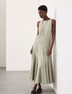 Full Circle Seam Midaxi Skater Dress