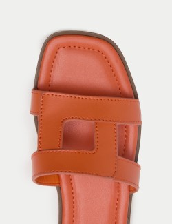 Leather Flat Mule Sandals
