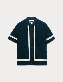 Pure Cotton Tipped Knitted Polo Shirt