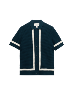 Pure Cotton Tipped Knitted Polo Shirt