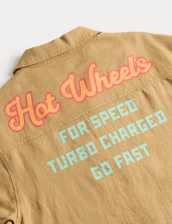 Linen Rich Hot Wheels™ Graphic Shirt (2-8 Yrs)