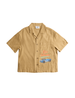 Linen Rich Hot Wheels™ Graphic Shirt (2-8 Yrs)