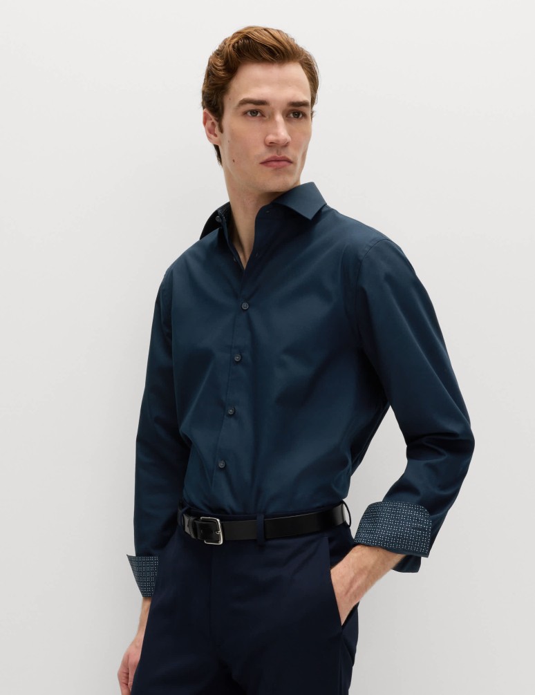 Regular Fit Non Iron Cotton Blend Shirt