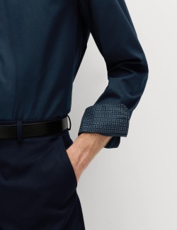 Regular Fit Non Iron Cotton Blend Shirt