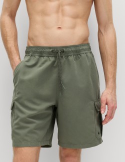 Quick Dry Longer Length Cargo Swim Shorts