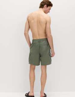 Quick Dry Longer Length Cargo Swim Shorts