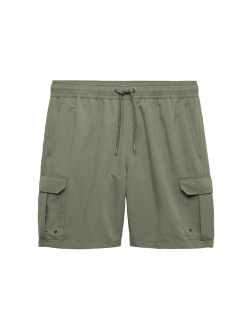 Quick Dry Longer Length Cargo Swim Shorts