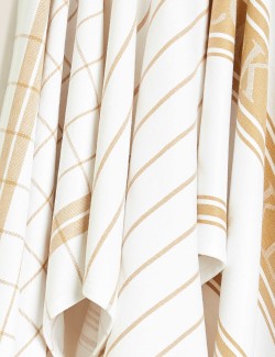 Set of 3 Cotton Rich Striped Tea Towels