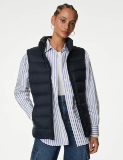 Feather & Down Quilted Packaway Puffer Gilet