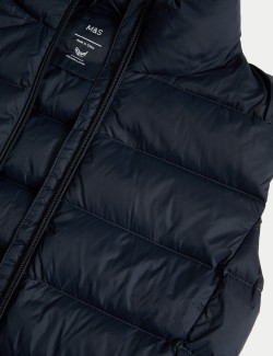 Feather & Down Quilted Packaway Puffer Gilet