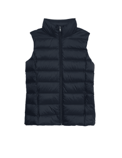 Feather & Down Quilted Packaway Puffer Gilet