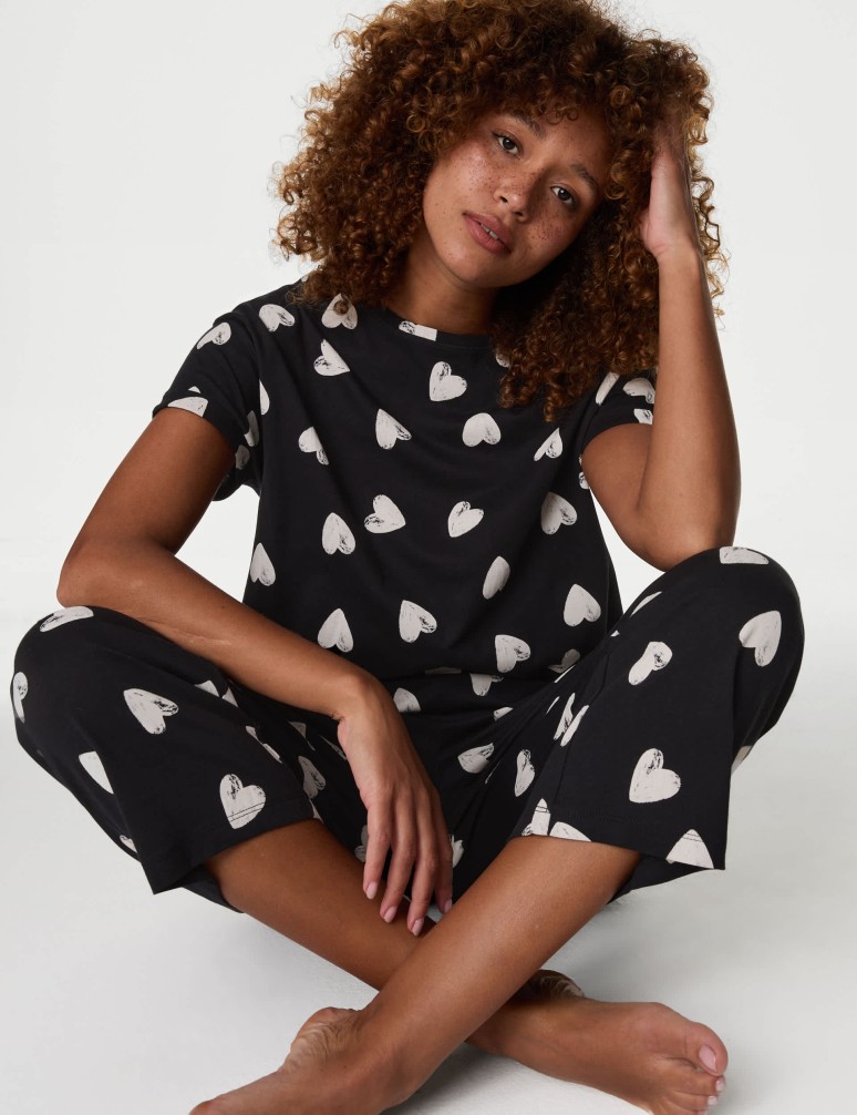 Pure Cotton Star Print Pyjama Set