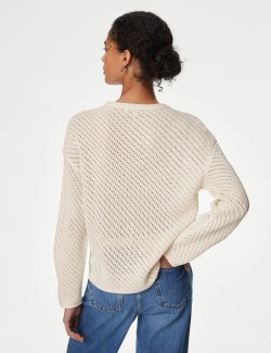 Textured Crew Neck Jumper