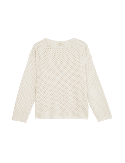 Textured Crew Neck Jumper