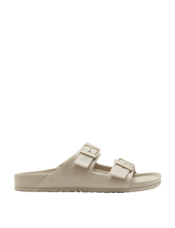Moulded Footbed Two Strap Slider Sandals