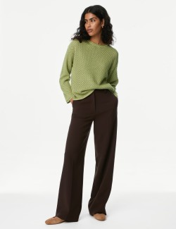 Textured Crew Neck Jumper