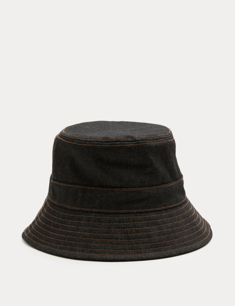 Klobouk typu bucket z džínoviny