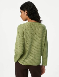 Textured Crew Neck Jumper