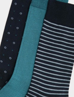 3 Pack Mercerised Cotton Rich Socks