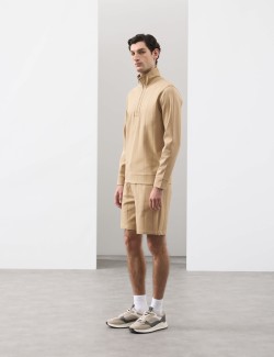 Regular Fit Cotton Rich Textured Shorts