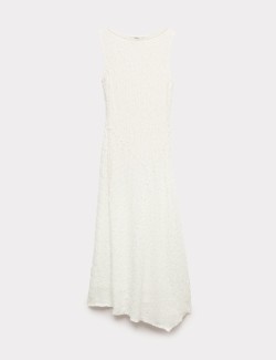 Cotton Rich Textured Midaxi Column Dress