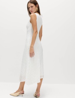 Cotton Rich Textured Midaxi Column Dress