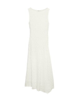 Cotton Rich Textured Midaxi Column Dress