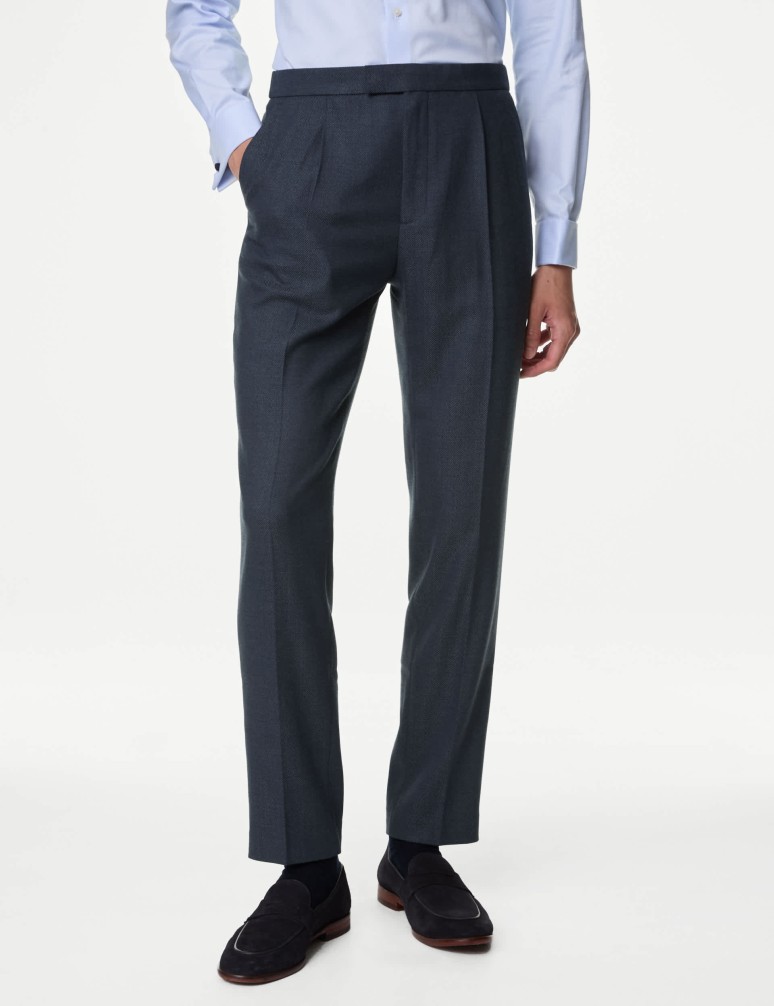 Tailored Fit Half-Elasticated Waist Trousers