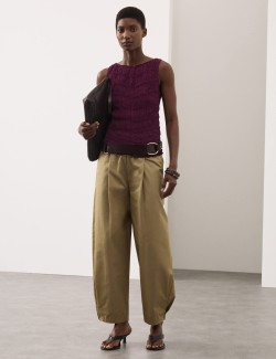 Textured Smocked Vest Top