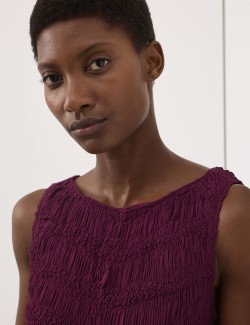 Textured Smocked Vest Top