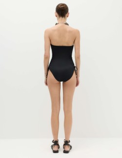 Tummy Control Wired Ruched Bandeau Swimsuit