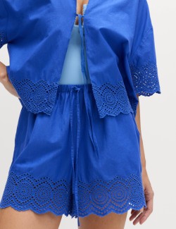 Pure Cotton Cutwork Beach Shorts