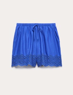Pure Cotton Cutwork Beach Shorts