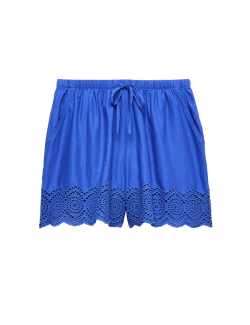 Pure Cotton Cutwork Beach Shorts