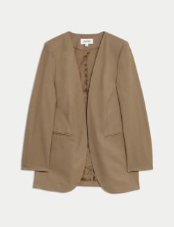 Wool Rich Edge to Edge Longline Blazer