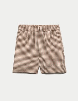 Gingham High Waisted Shorts