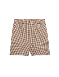 Gingham High Waisted Shorts