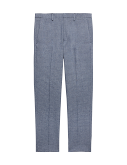 Tailored Fit Micro Grid Trousers