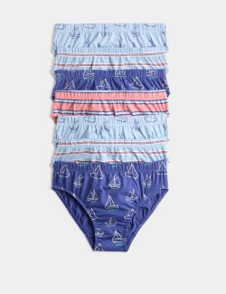 Kalhotky Boats & Striped z čisté bavlny, 7 ks v balení (18 měsíců – 14 let)