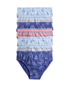 Kalhotky Boats & Striped z čisté bavlny, 7 ks v balení (18 měsíců – 14 let)