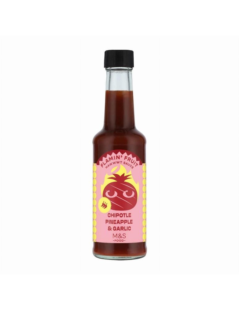 Pálivá omáčka s ananasovým protlakem, uzenými chilli papričkami, červenými chilli papričkami a česnekem