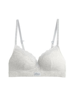 Juni Cotton Rib Non Wired Plunge Bra (A-E)