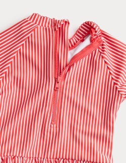 Strawberry Stripe Long Sleeve Swimsuit (0-3 Yrs)